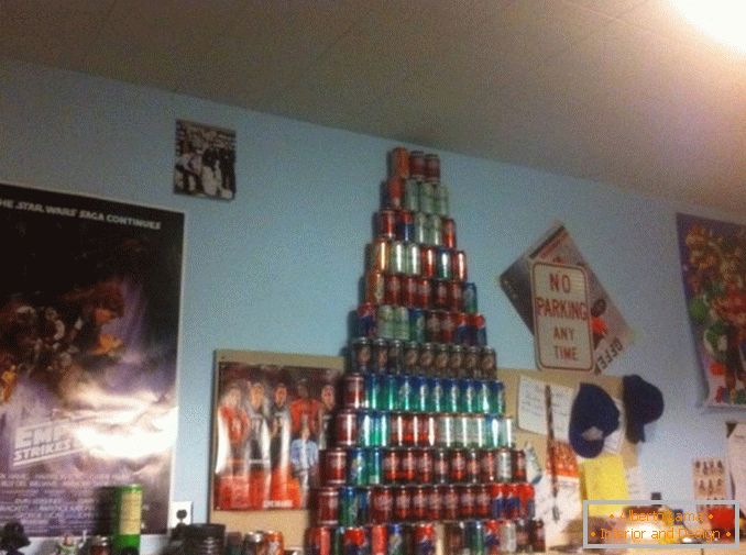 Pyramid of cans