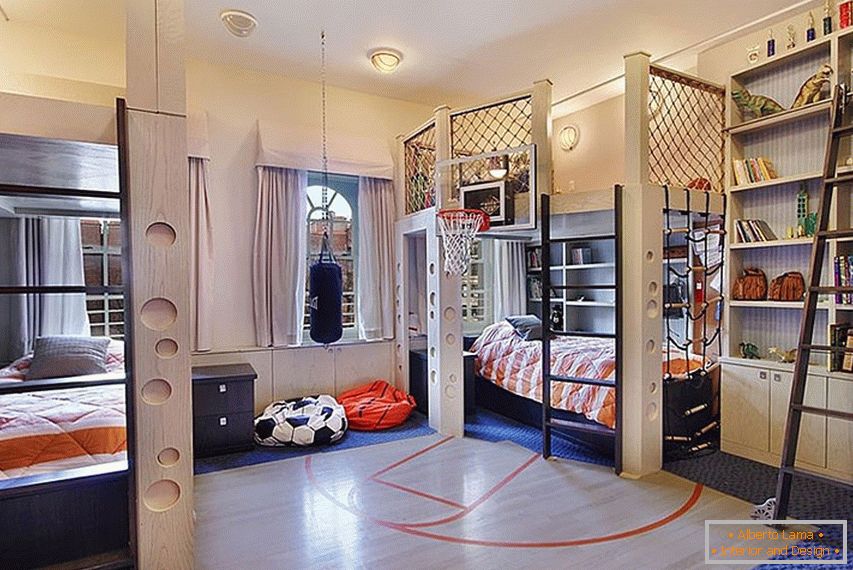 Room of the future champion of basketball