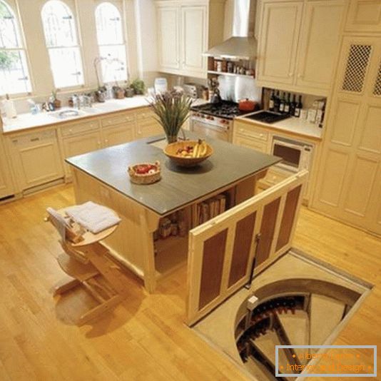 wine cellar-in-the-kitchen