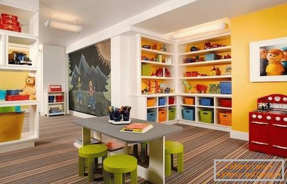 Smart use of walls in a nursery