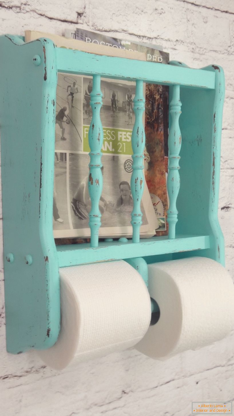 Turquoise Vintage Toilet Paper Holder