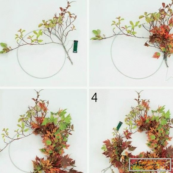 Autumn wreath with your own hands of natural materials - the best ideas