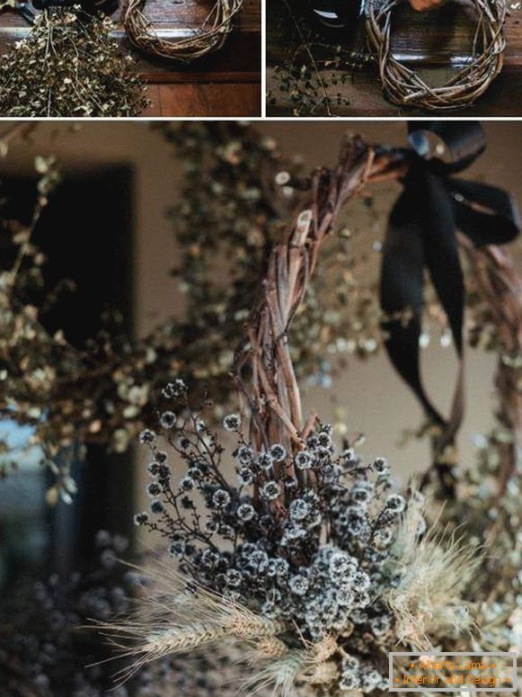 Chic wreath of autumn leaves - photo with instruction