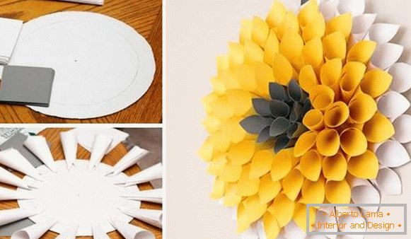 How to make an autumn wreath on a paper door