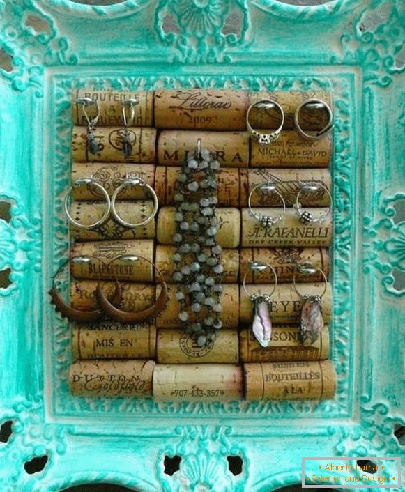 Wine corks in the old frame