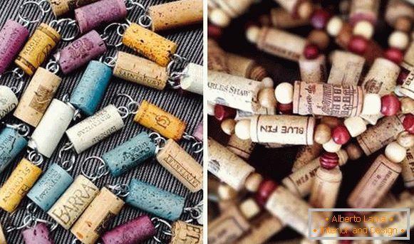Curtains from wine corks