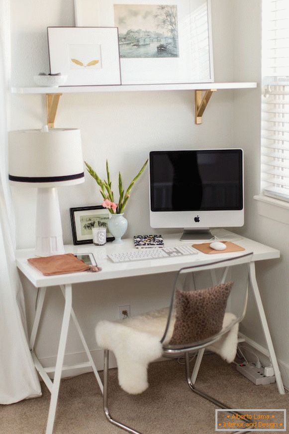 Small work area in the living room