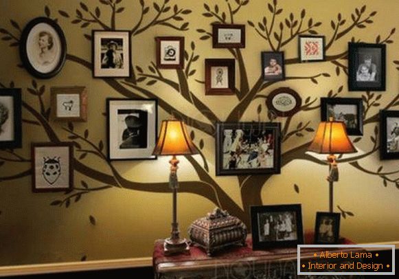 Large family tree on the wall