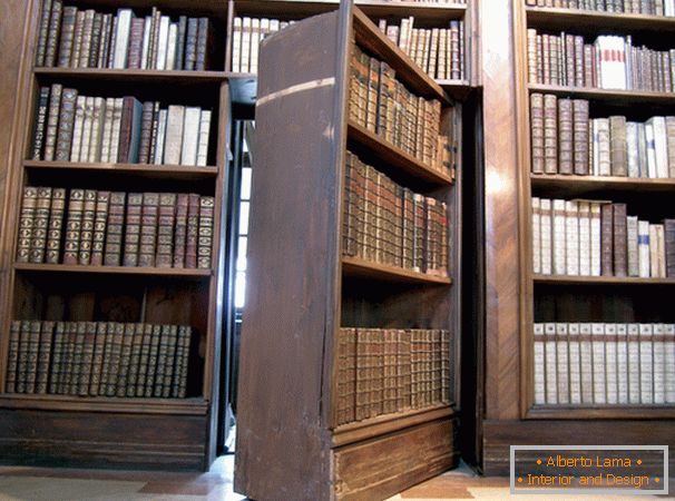 Bookcase with revolving door