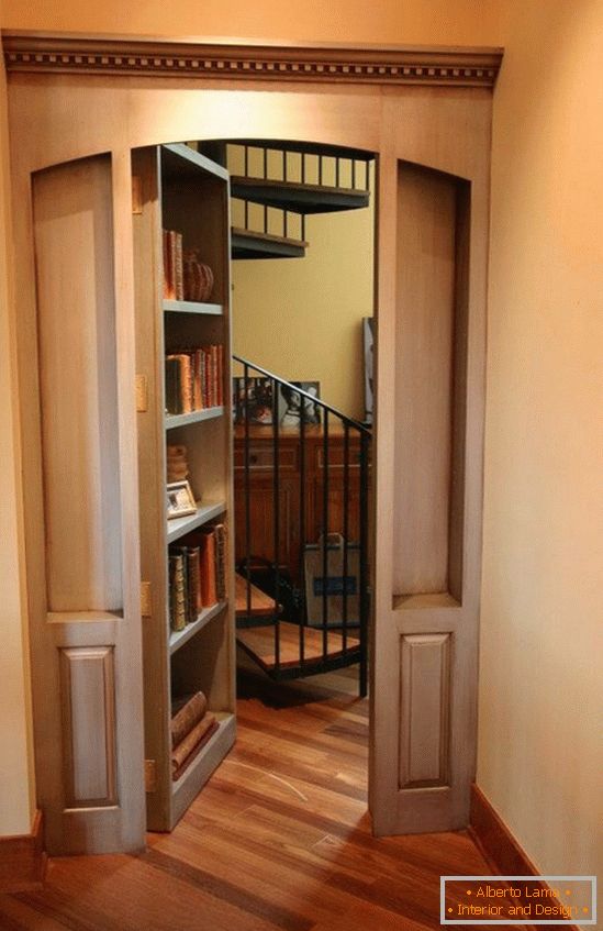 Staircase behind the Hidden Door