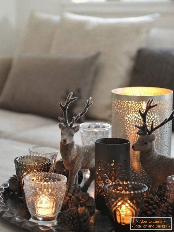 Winter decor for the living room