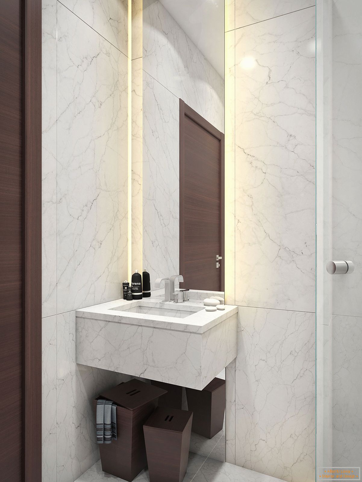 Marble in the bathroom