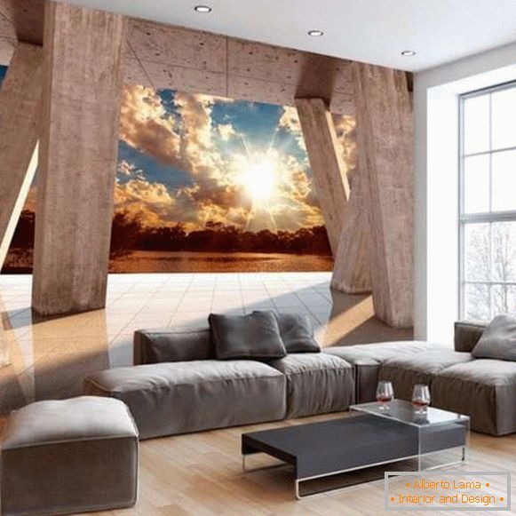 Wall Mural 3d in the interior, photo 42
