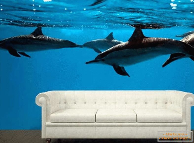 3D wallpapers with dolphins