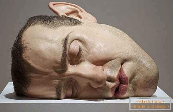 Sculpture of the head of a man, Ron Maesk