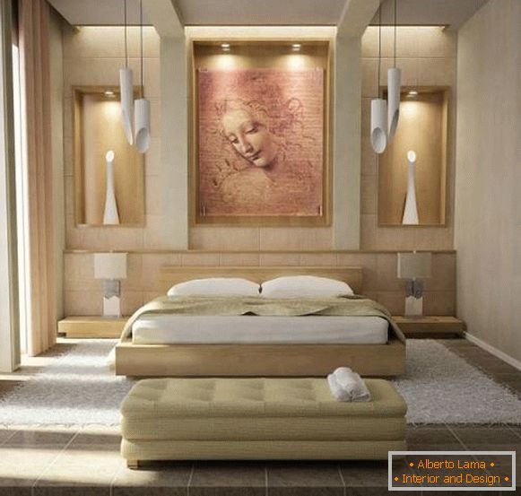 Inspiring bedroom design with sculpted lights