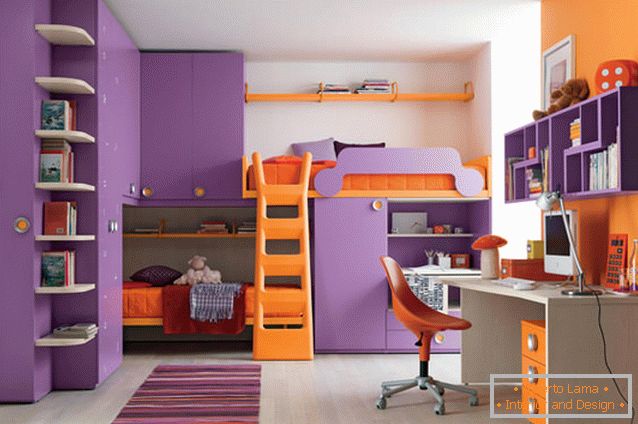 Violet orange design for children