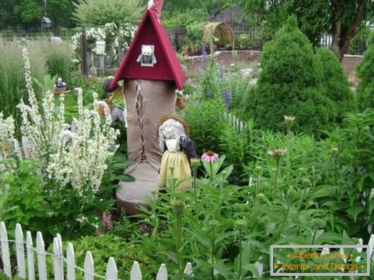 Small toy house in the garden