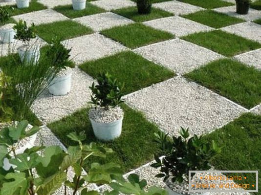 Chess board in the garden