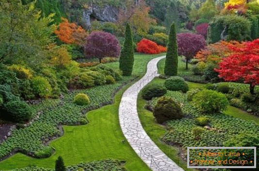 Landscaping of a large plot