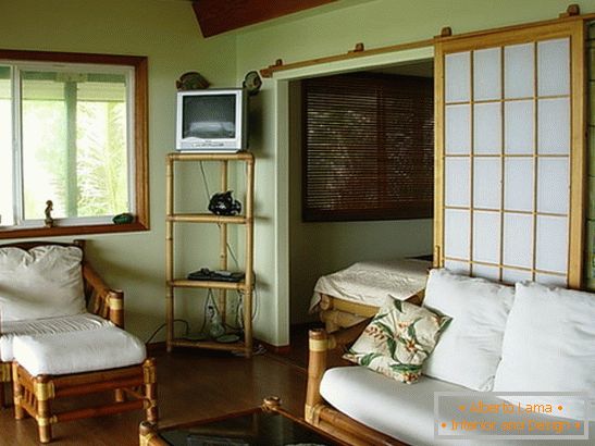 Bamboo furniture in the living room