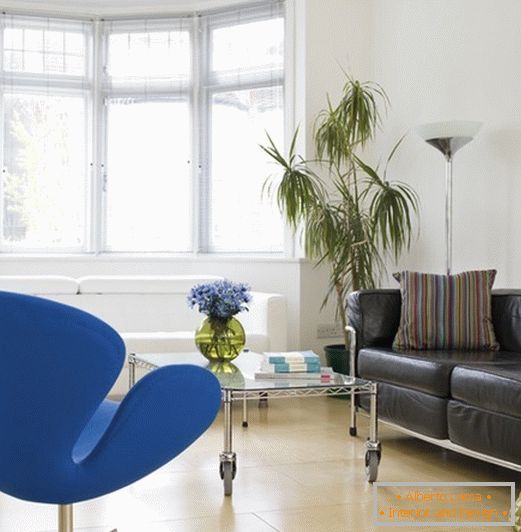 Living room in white