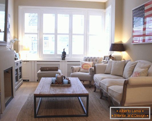 Living room in cream color