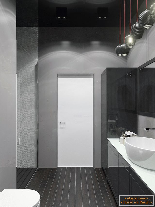 Interior design of a small bath
