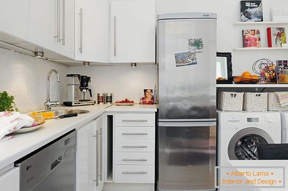 Kitchen of a small apartment in Sweden