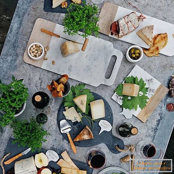 Beautiful cutting boards in the kitchen