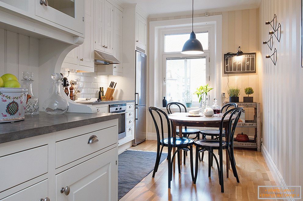 Interior of a two-room apartment in Scandinavian style in Stockholm