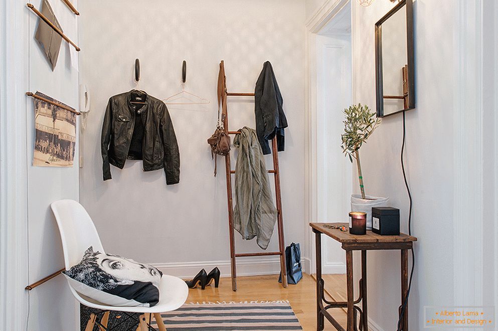 Interior of a two-room apartment in Scandinavian style in Stockholm