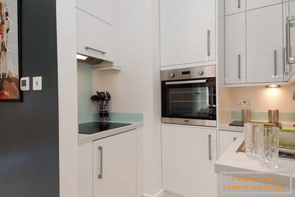 Kitchen design in a small apartment in London