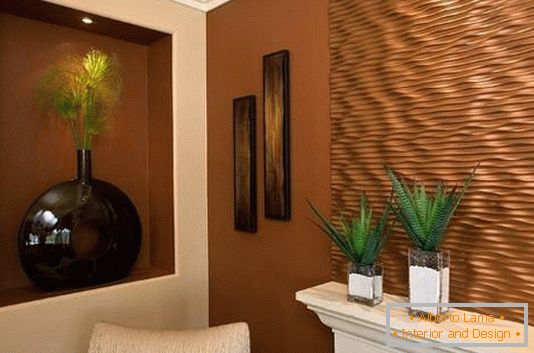 Wall decor in copper color