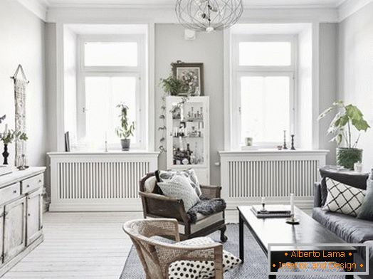 Classic design of an apartment in Scandinavian style