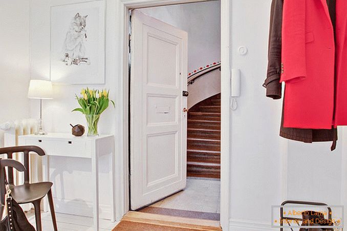 Entrance hall in white color