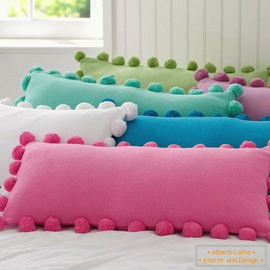 Decorative pillows for a bedroom