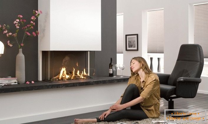 modern fireplaces in the interior