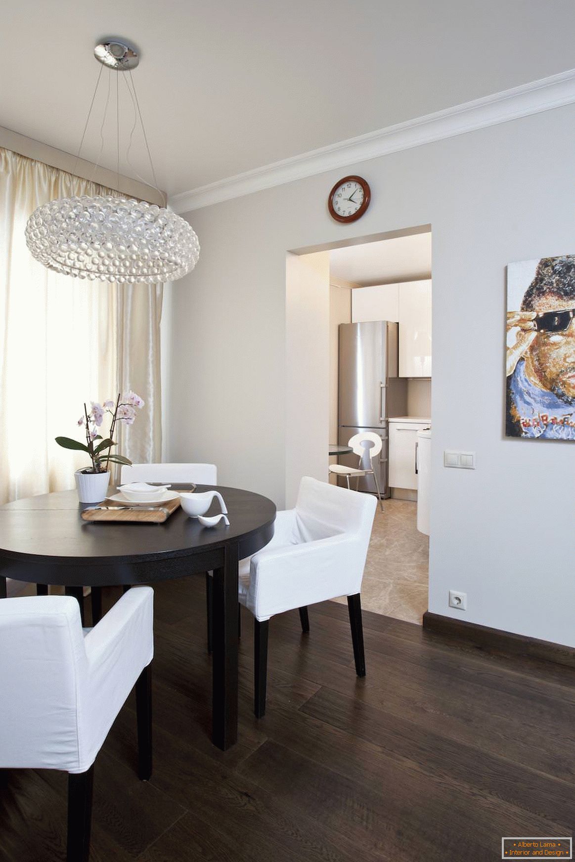 Dining room of a stylish apartment in Moscow