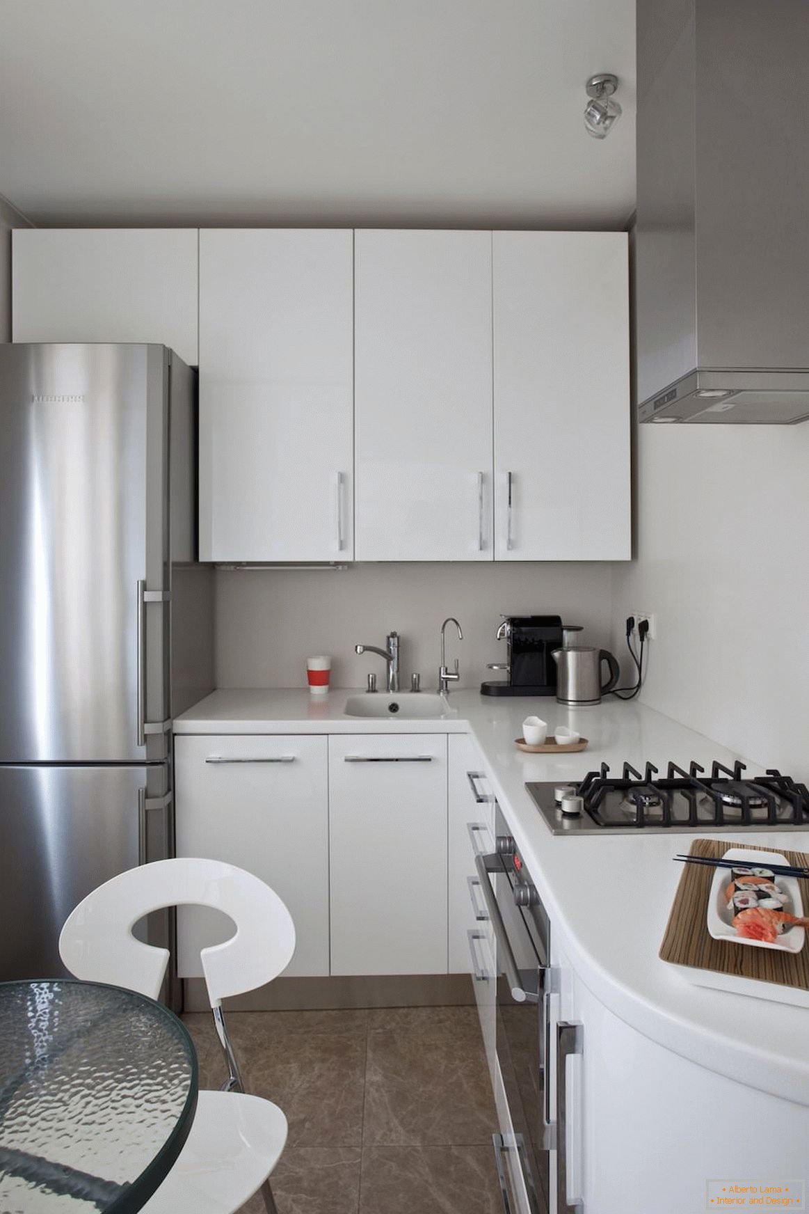 Kitchen stylish apartment in Moscow