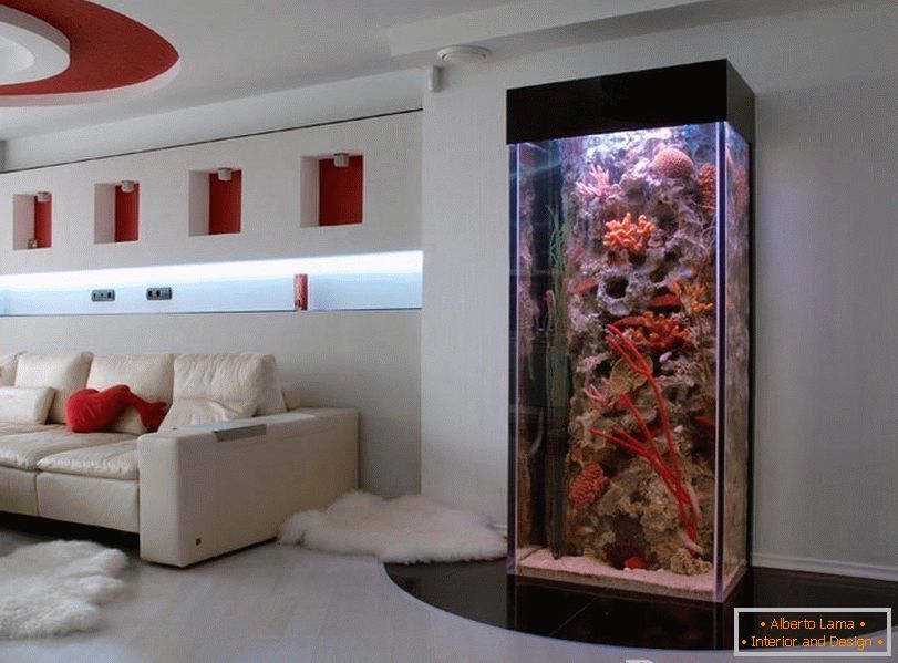 Large aquarium in the living room