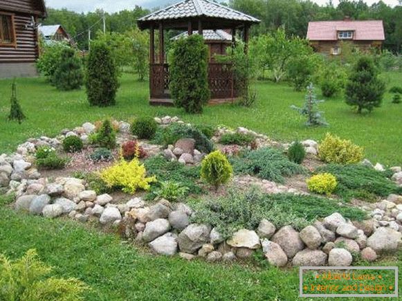 Landscape design of the site - alpine slide photo