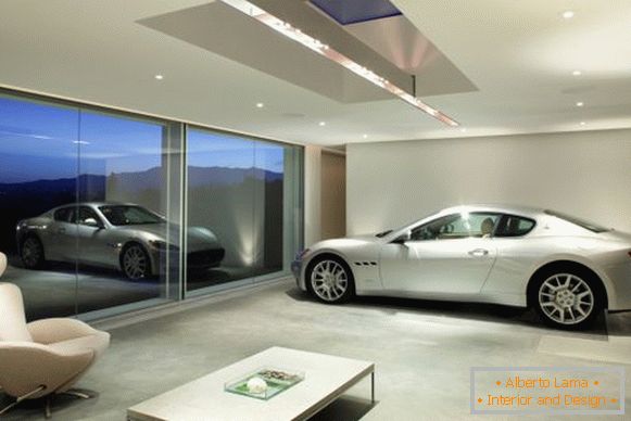 Species garage with glass wall