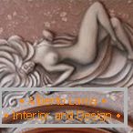 Bas-relief nude girl