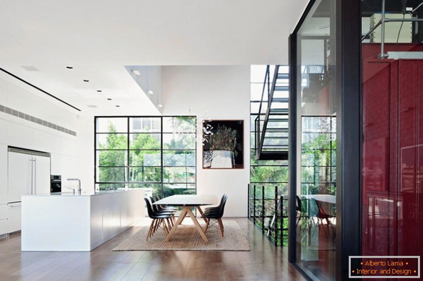 Interior design of a dining room in a mansion, Tel Aviv