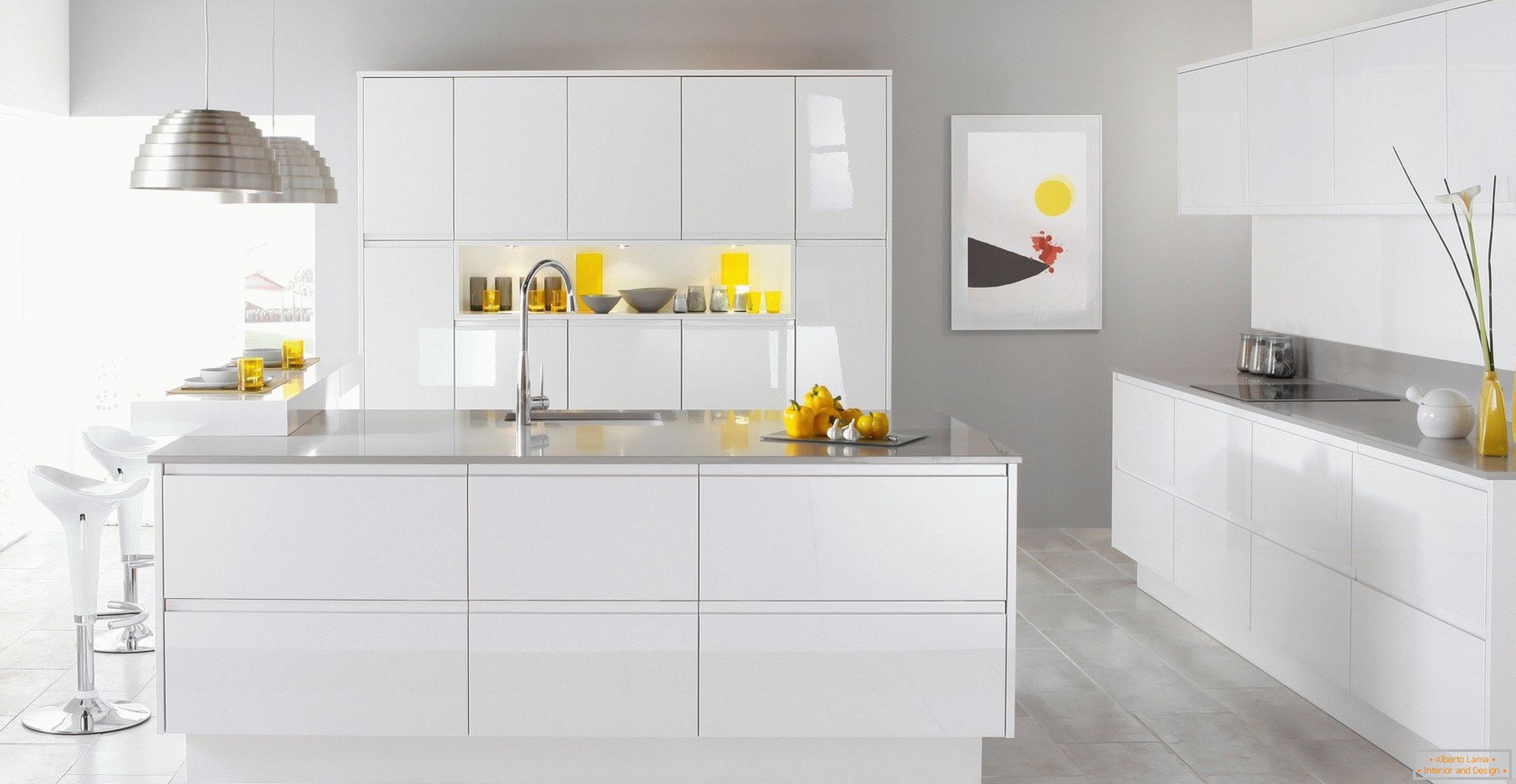 Stylish white kitchen