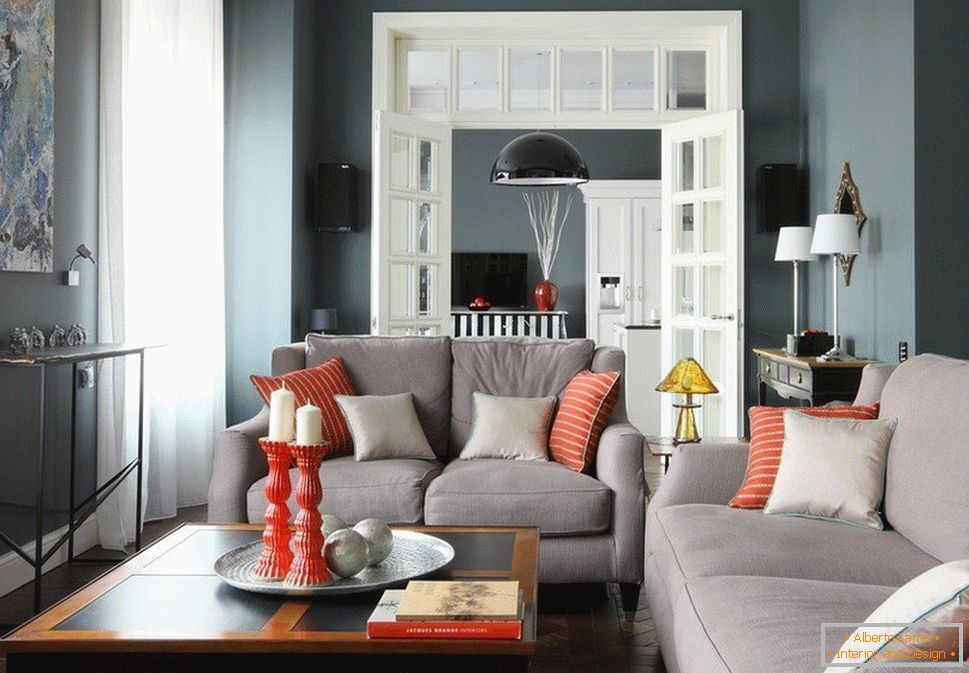 Classic double doors for a spacious living room