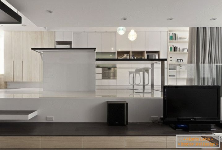 Interior of a small kitchen