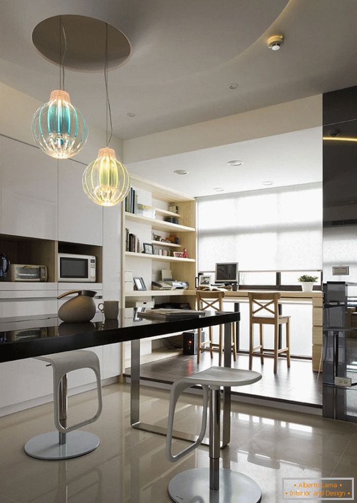 Interior of a small kitchen