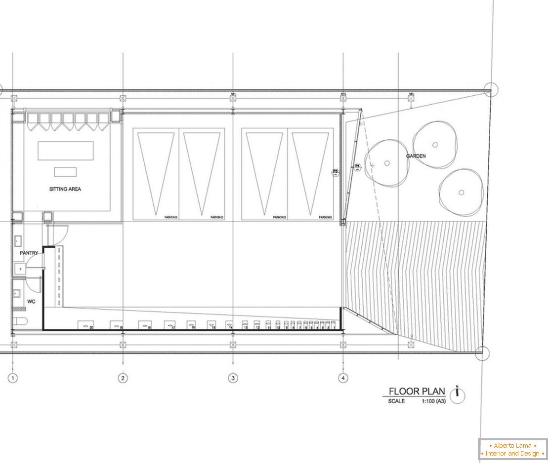 A detailed sketch of the possible location in the garage Garage Of The Bears